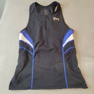 TYR Competitor Triathlon Cycling Tank Top Size M Men's Blue Black